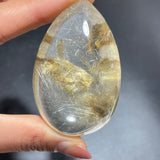 Silver Rutile Quartz Mixed Mica Teardrop Shape -Wholesale Crystals