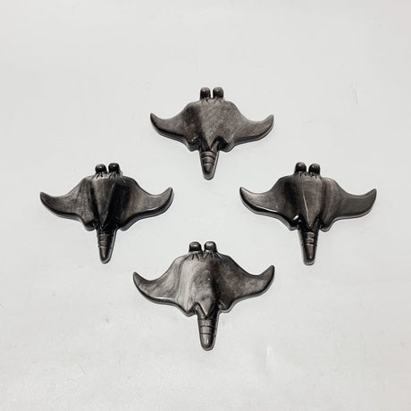 Silver Sheen Obsidian Manta Ray Carving Wholesale -Wholesale Crystals