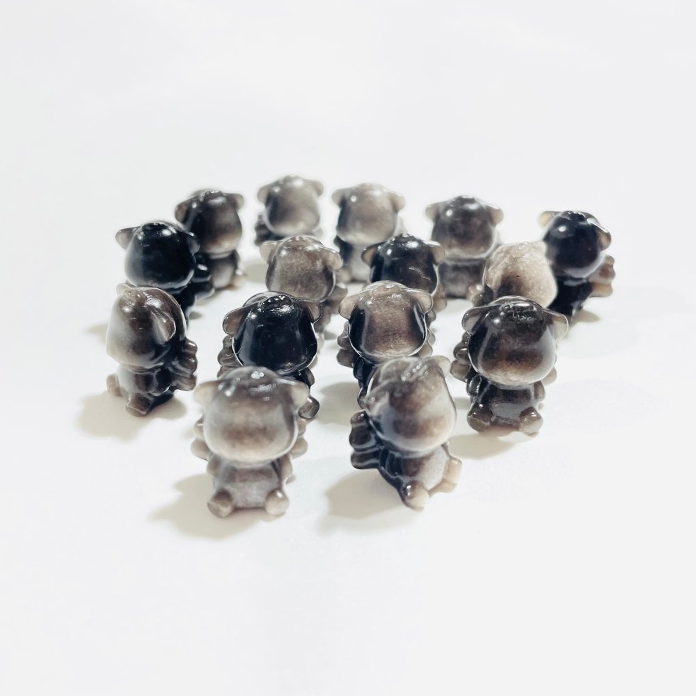Silver Sheen Obsidian Mini Angel Bear Carving Wholesale -Wholesale Crystals