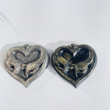 Silver&Gold Sheen Obsidian Love Holding Hands Carving Wholesale -Wholesale Crystals