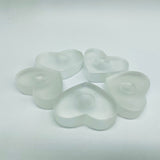 Small Square&Heart Selenite Sphere Stand Base Wholesale -Wholesale Crystals