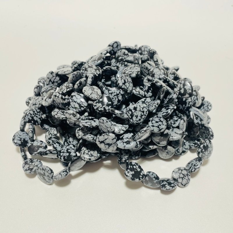 Snowflake Obsidian Heart Bracelet Wholesale -Wholesale Crystals