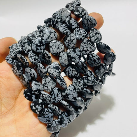 Snowflake Obsidian Heart Bracelet Wholesale -Wholesale Crystals
