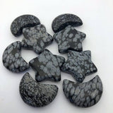 Snowflake Obsidian Shaped Stars&Moon Crystal Healing Stone -Wholesale Crystals