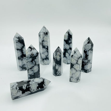 Snowflake Obsidian Tower 5-9cm Point Wholesale -Wholesale Crystals