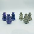 Snowman Carving Crystal Wholesale Pyrite Lepidolite -Wholesale Crystals