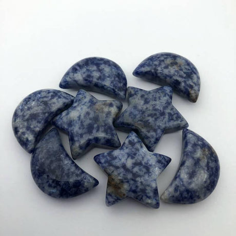 Sodalite Shaped Stars&Moon Crystal Healing Stone -Wholesale Crystals