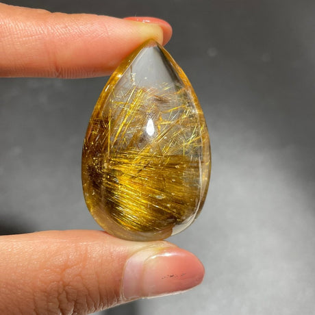 Spark Golden Rutile Teardrop Pendant -Wholesale Crystals