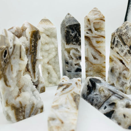 Sphalerite Geode Quartz Four-Sided Tower Point Wholesale -Wholesale Crystals