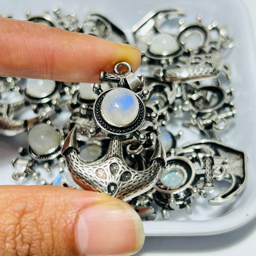 Sri Lanka Moonstone Anchor Shape Pendant Wholesale -Wholesale Crystals