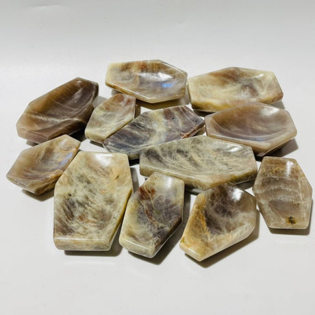 Sunstone Mixed Moonstone Coffin Carving Wholesale - Wholesale Crystals
