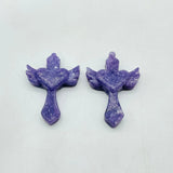 Sword With Wings Heart Shaped Stone Carving Wholesale Aventurine Lepidolite -Wholesale Crystals