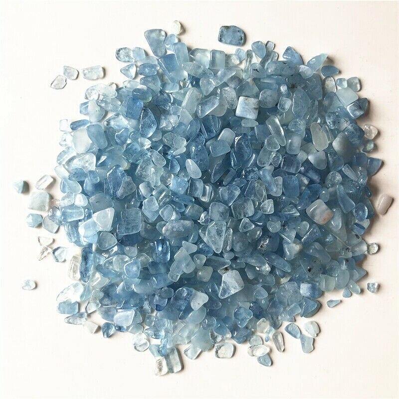 Transparent Blue Aquamarine Gravel Chips -Wholesale Crystals