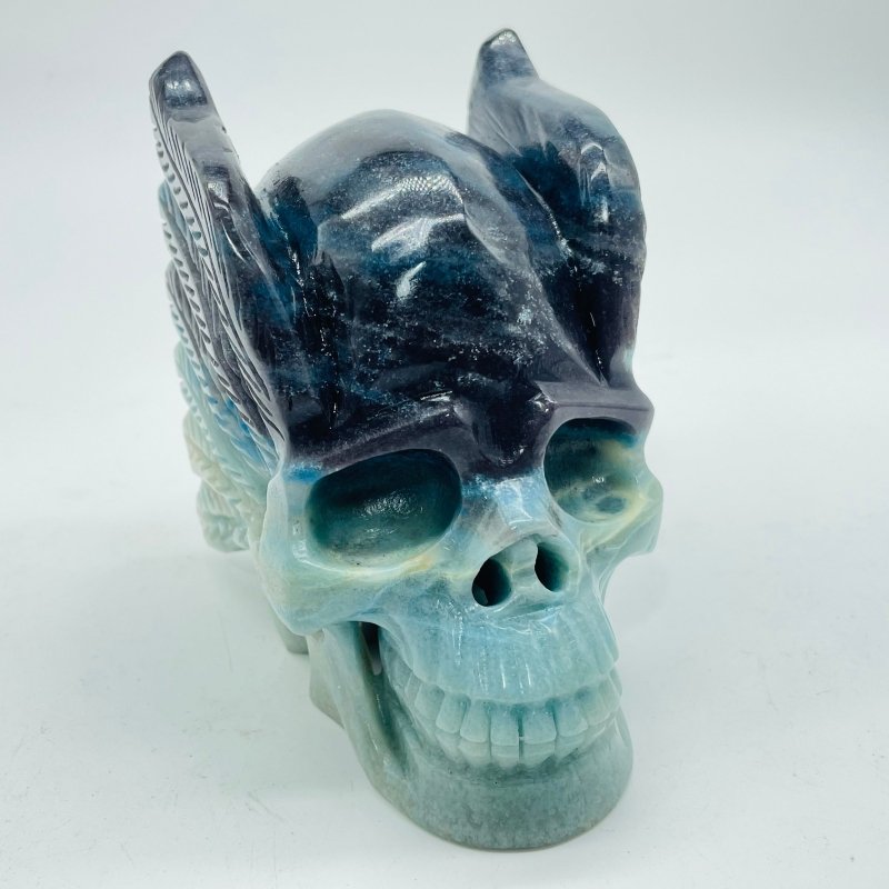 Trolleite Stone Skull With Wing Carving - Wholesale Crystals