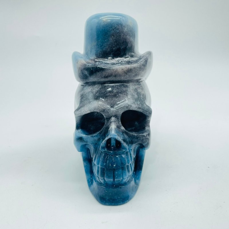 Trolleite Stone Top Hat Skull Carving - Wholesale Crystals