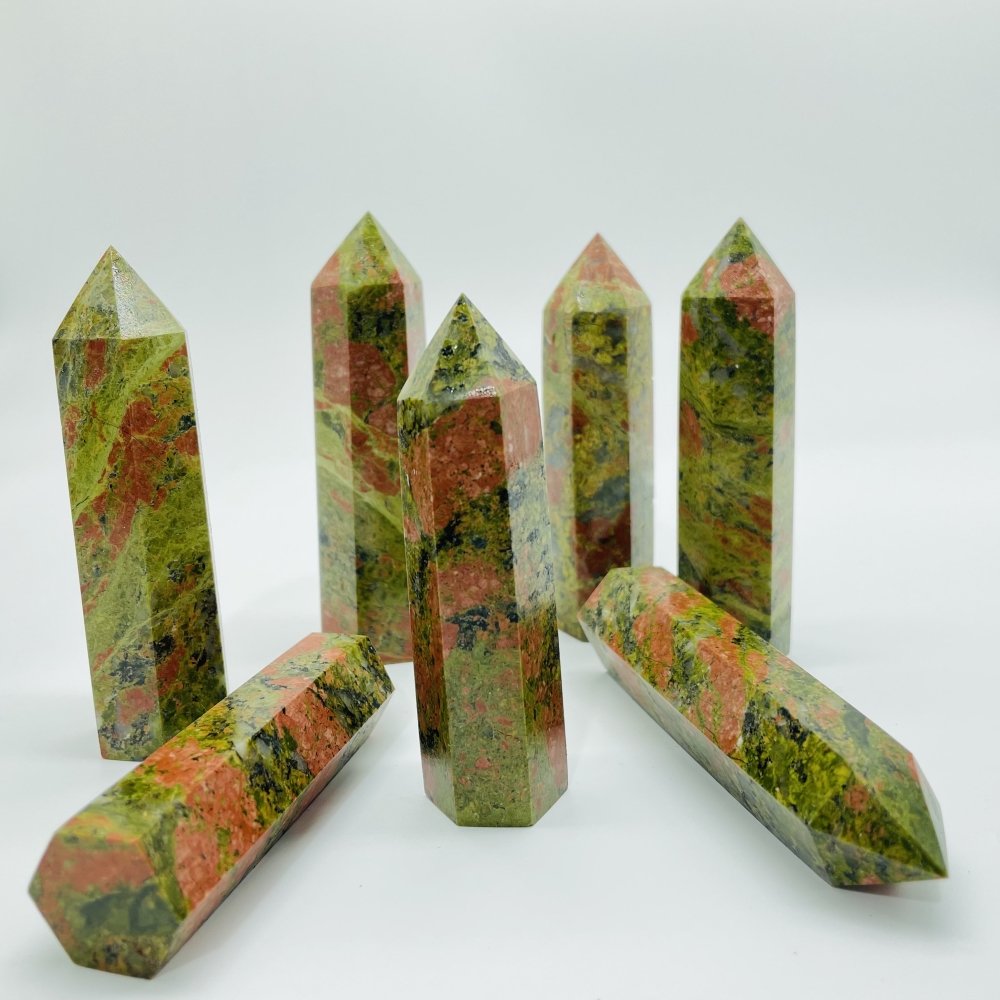 Unakite Quartz Point Tower -Wholesale Crystals