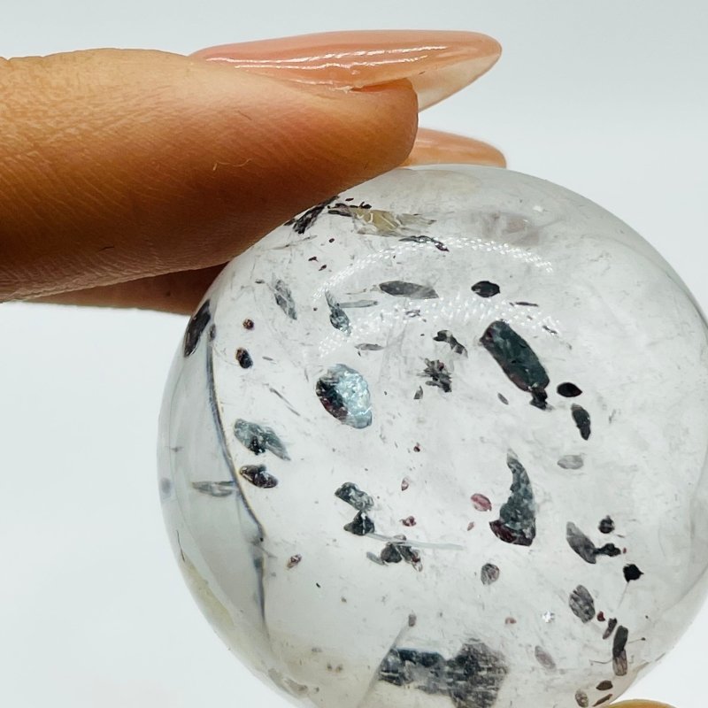 Unique Clear Quartz With Red Mica Sphere -Wholesale Crystals