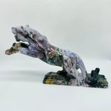 Unique Ocean Jasper Jumping Leopard Panther Carving -Wholesale Crystals