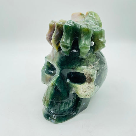 Unique Ocean Jasper Skull With Hand Carving -Wholesale Crystals