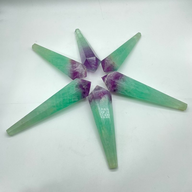 Watermelon Colourful Fluorite Point Magic Scepter Wand Wholesale - Wholesale Crystals