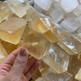 Yellow Honey and White Calcite Raw -Wholesale Crystals