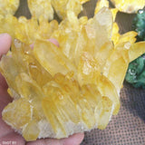 Yellow Aura Crystal Cluster -Wholesale Crystals