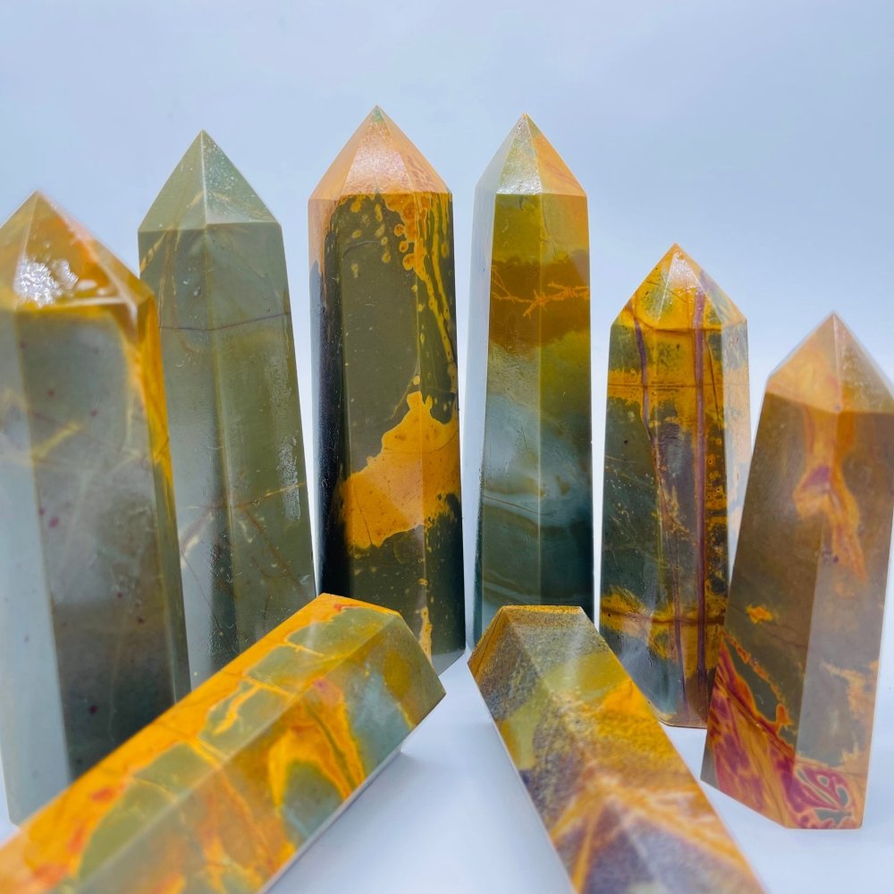 Yellow Marble Stone Tower Point Wholesale -Wholesale Crystals