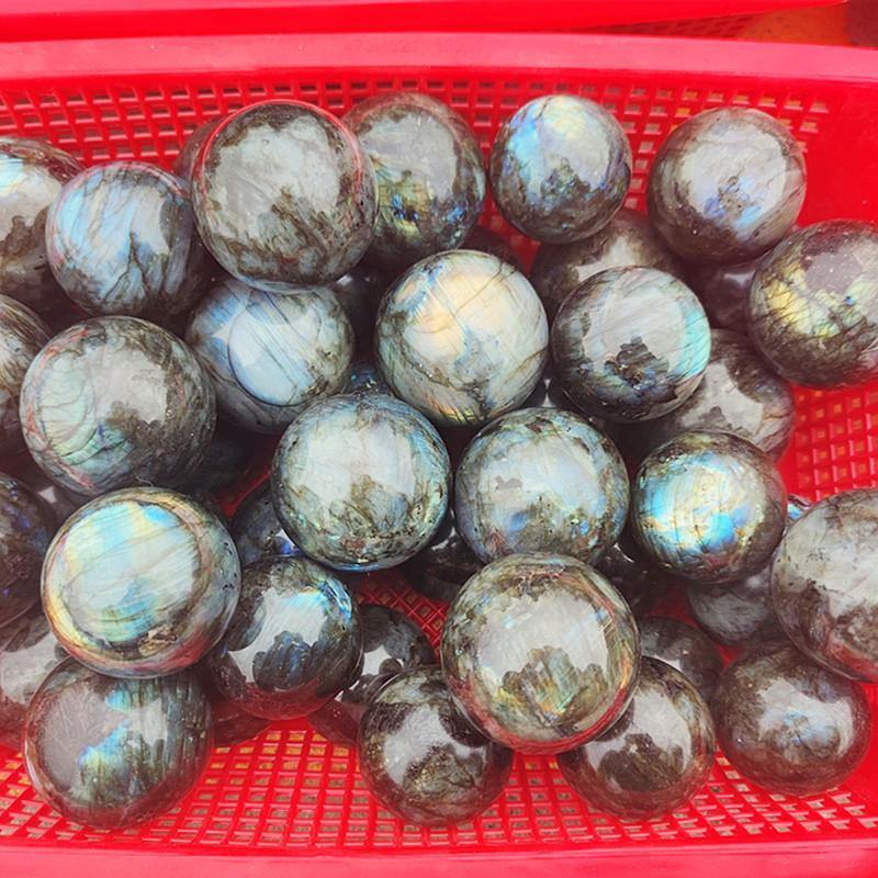 Yellow&Blue Labradorite Ball -Wholesale Crystals