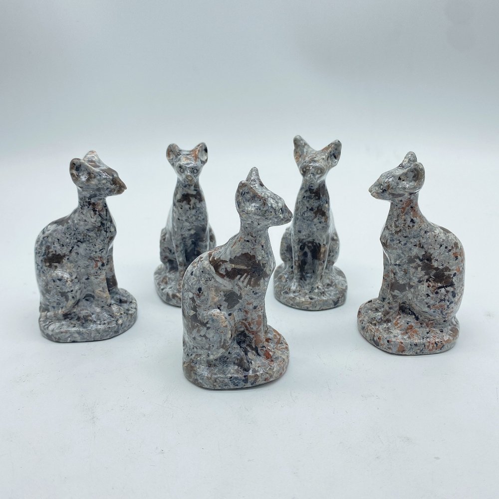 Yooperlite Stone Sphynx Hairless Cat Carving Animal Wholesale -Wholesale Crystals